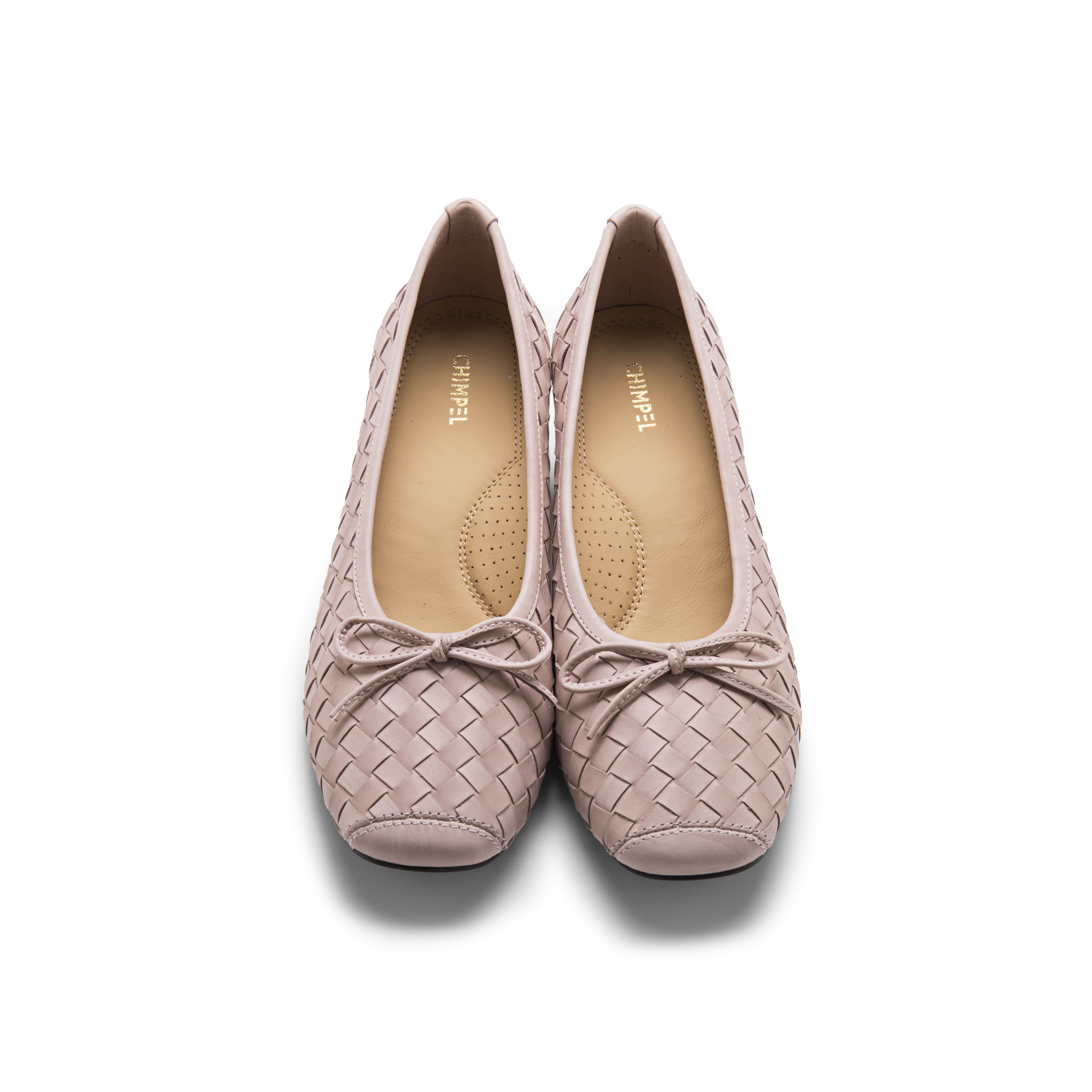 Block Heel Pump - Intrecciato Weave — view 3