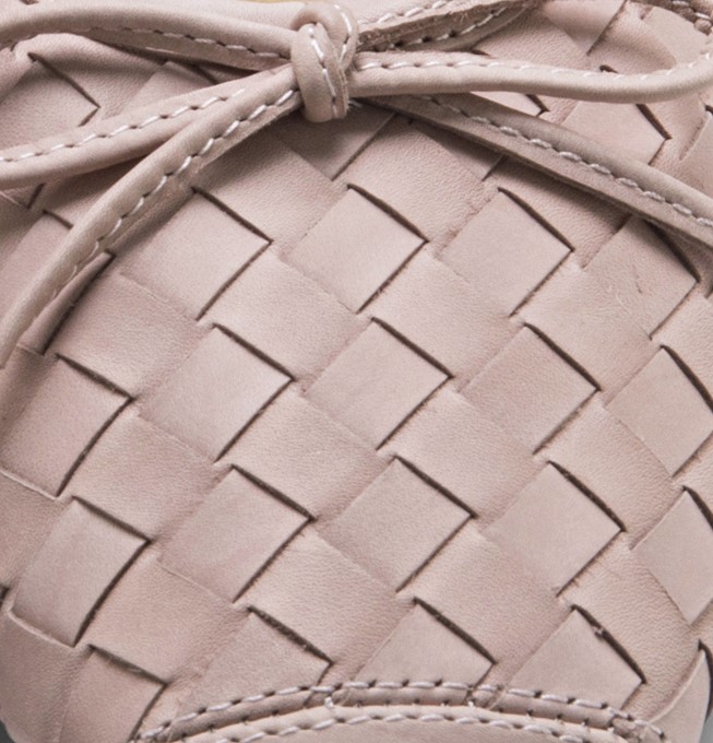 Block Heel Pump - Intrecciato Weave — view 4