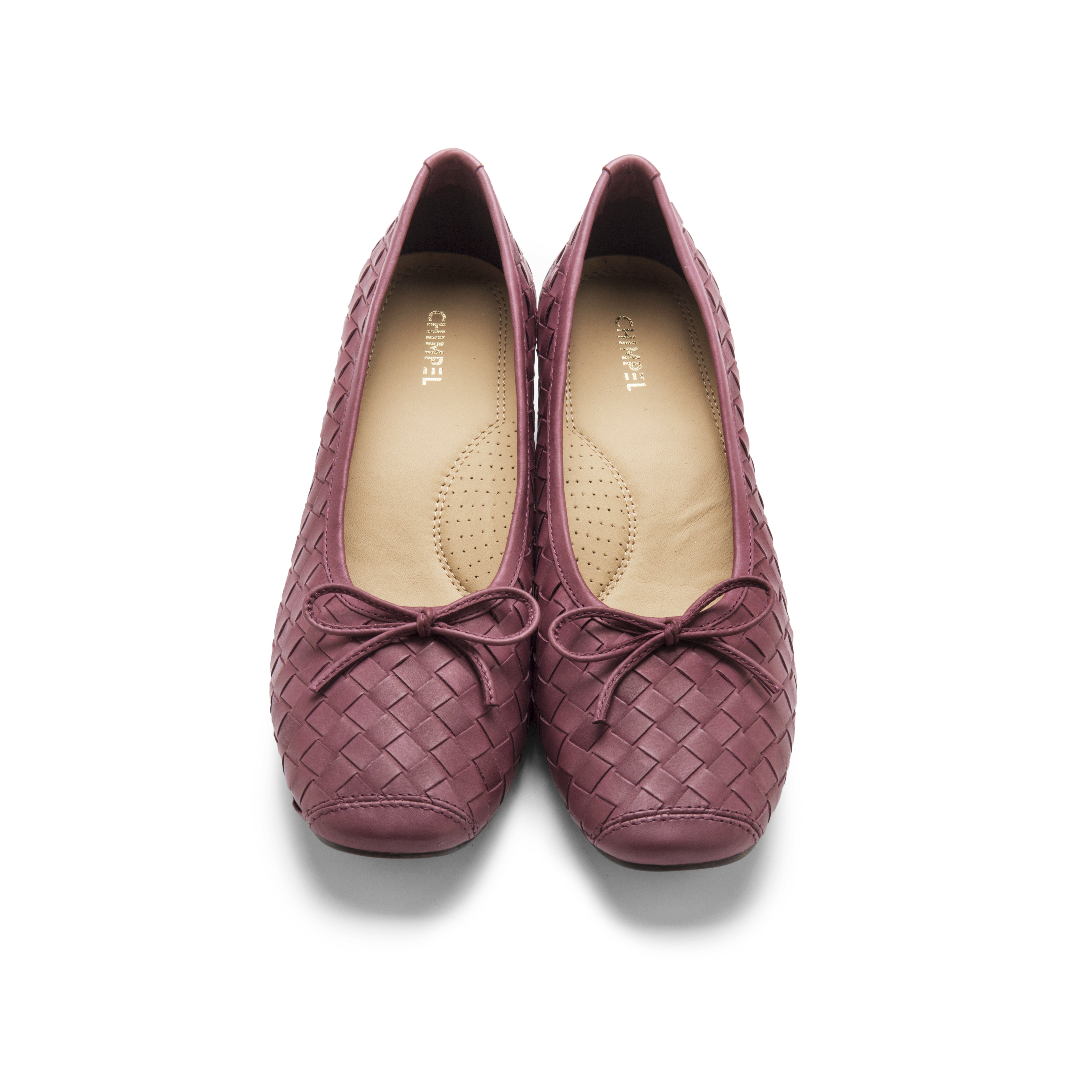 Block Heel Pump - Intrecciato Weave — view 3